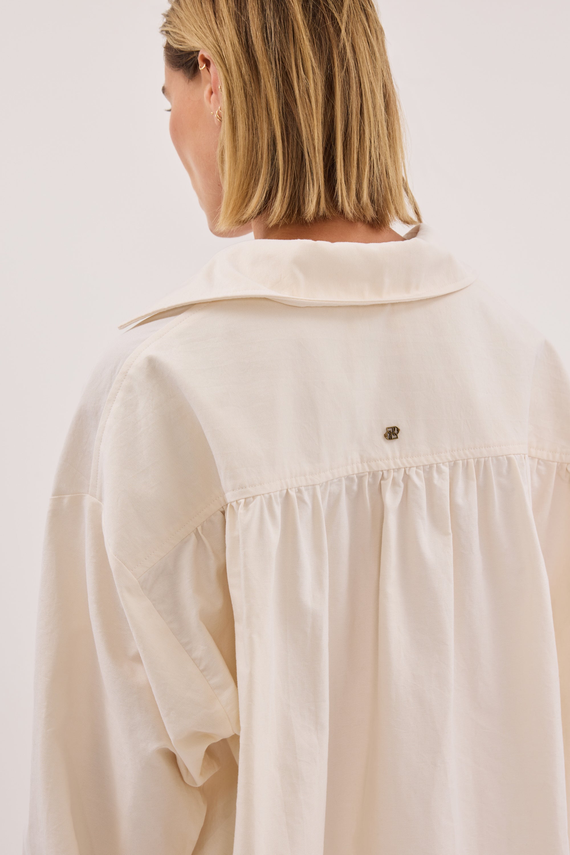 RHEA 2.0 CREAM OVERSIZED COTTON SHIRT
