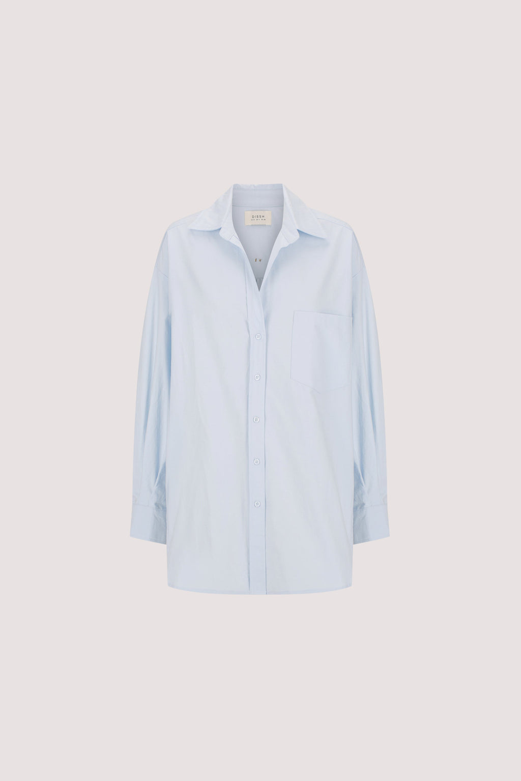 RHEA 2.0 ICE BLUE OVERSIZED COTTON SHIRT
