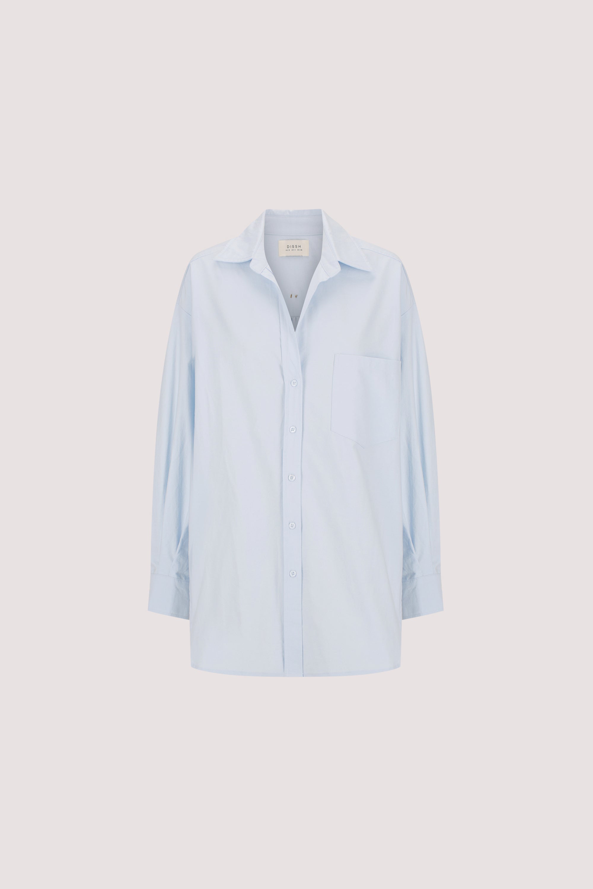 RHEA 2.0 ICE BLUE OVERSIZED COTTON SHIRT