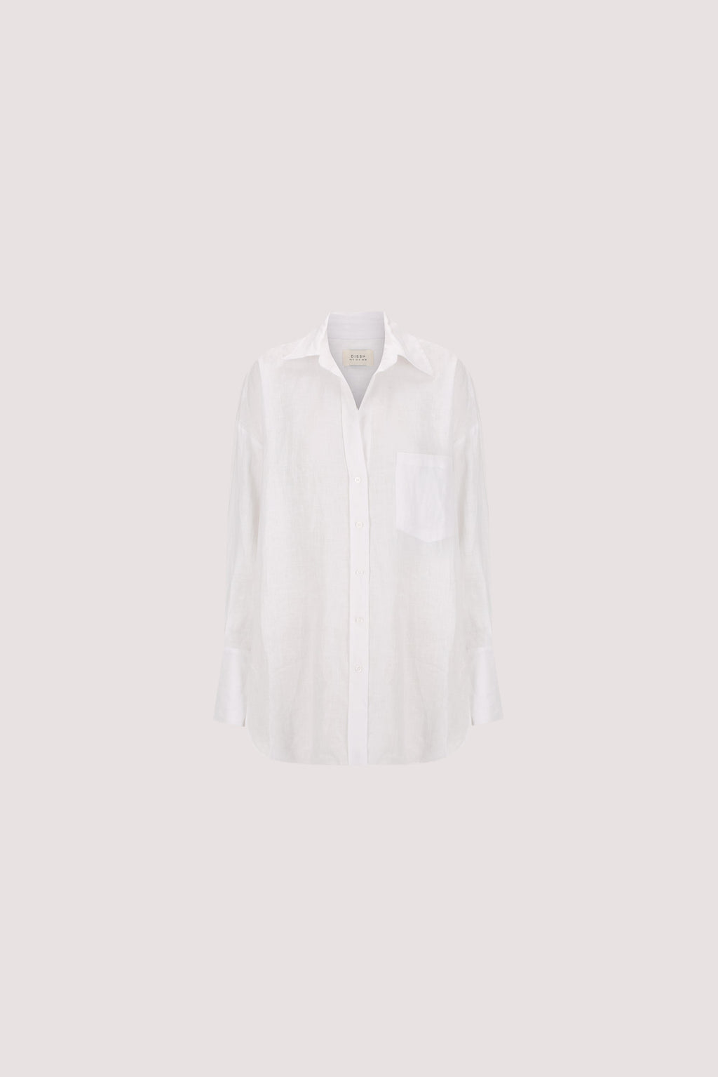 ELLIS WHITE LONG SLEEVE LINEN SHIRT