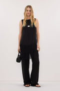 ADDIE BLACK CUPRO DRAWSTRING PANT