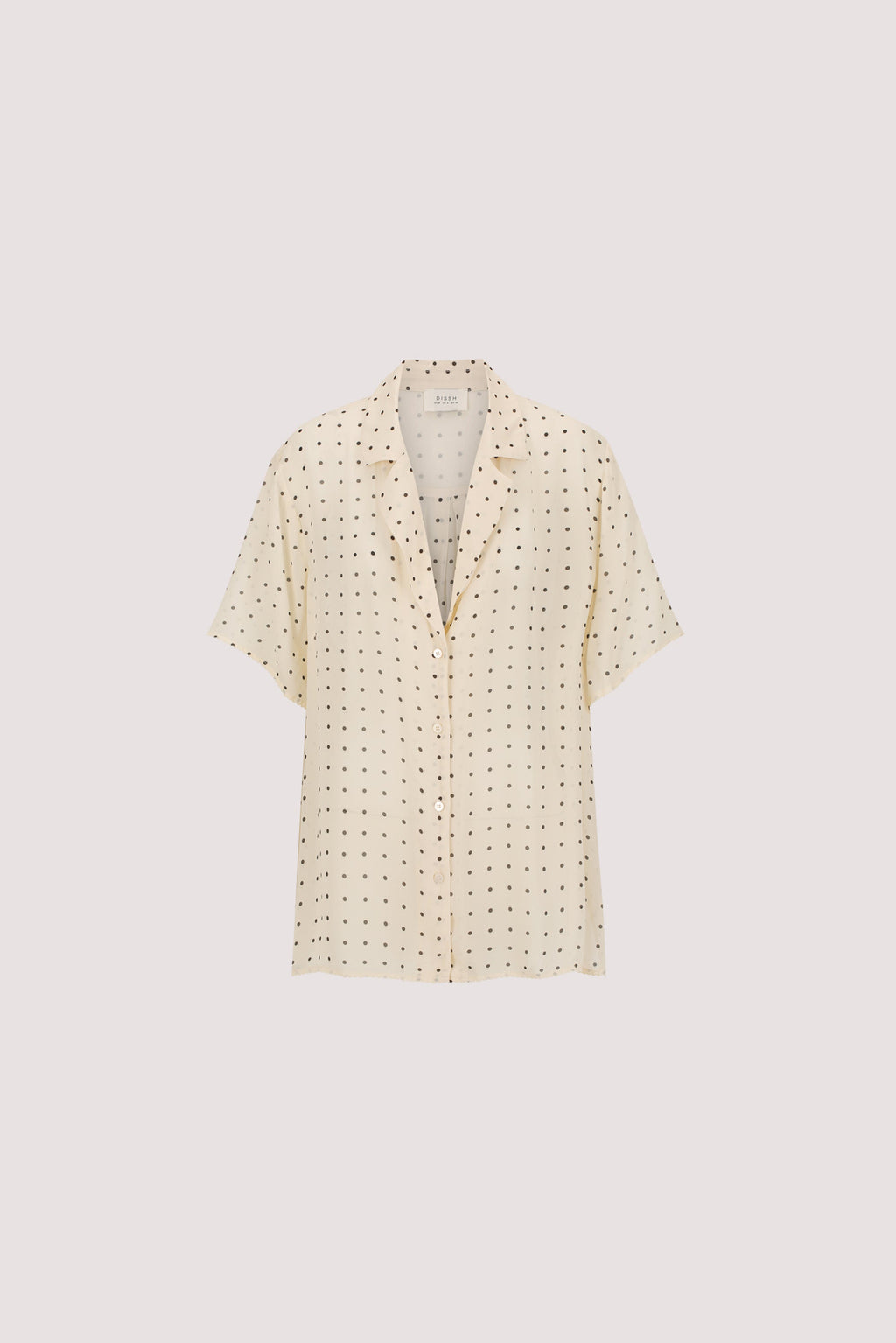 VANESSA SANDSTONE OVERSIZED SHORT SLEEVE RESORT SHIRT