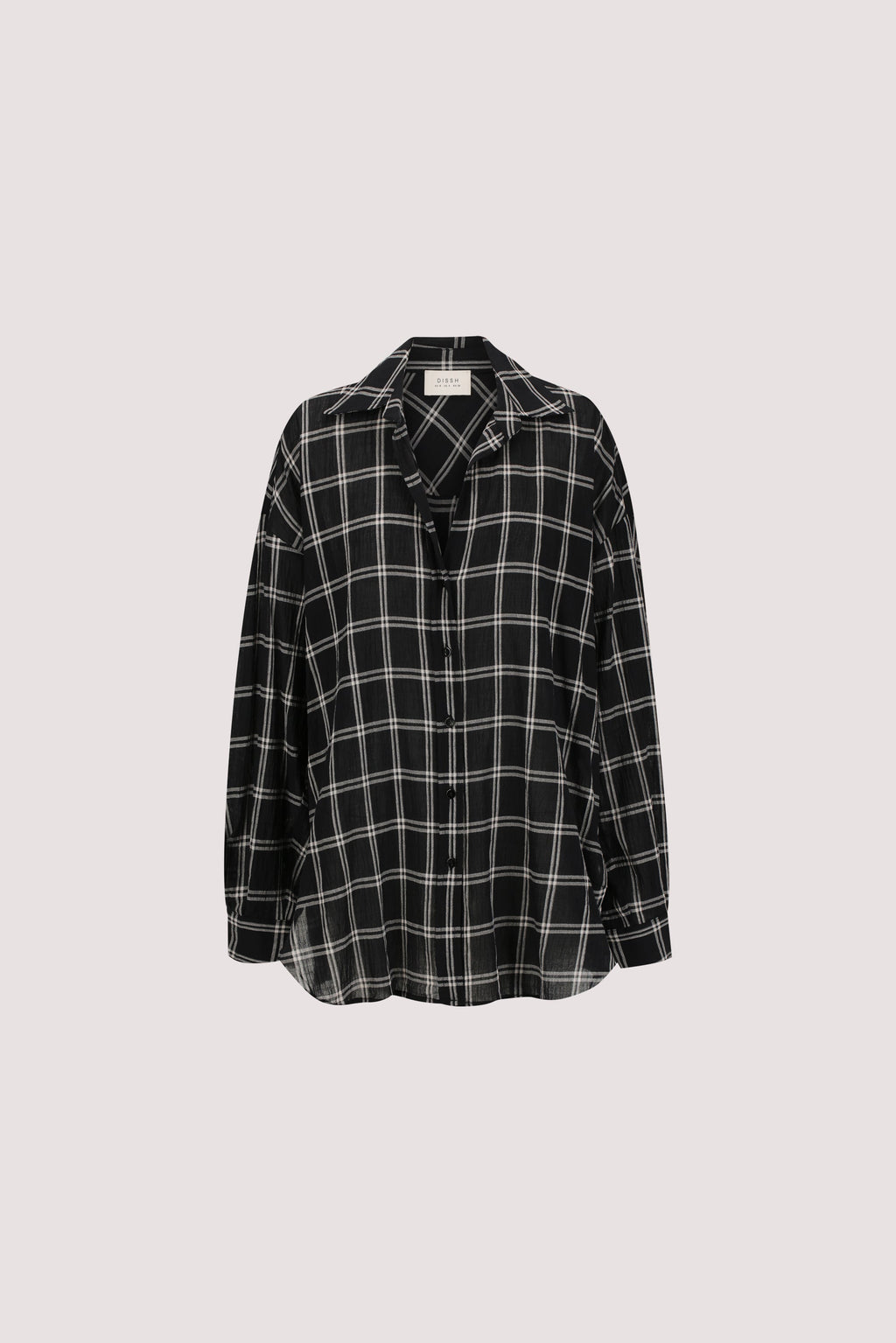 ANNALISE BLACK LONG SLEEVE CHECK SHIRT