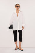 RAE WHITE LIGHT WEIGHT COTTON SHIRT