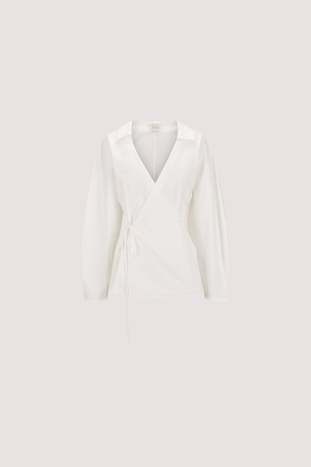 SIENA WHITE COTTON WRAP SHIRT