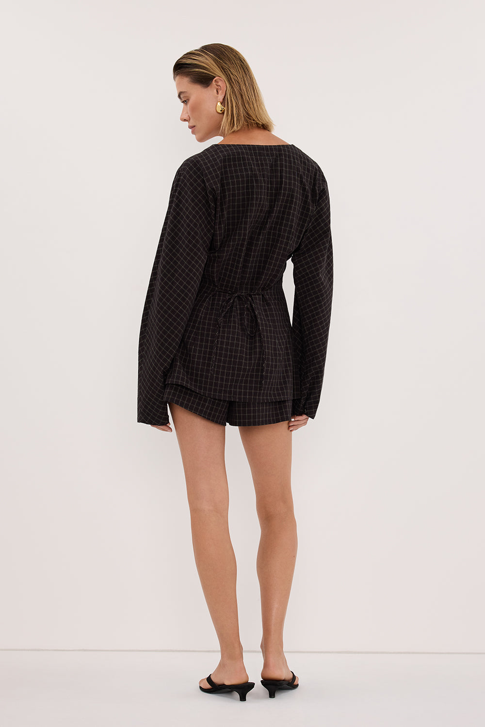 TOVA INK CHECK FITTED SHIRT
