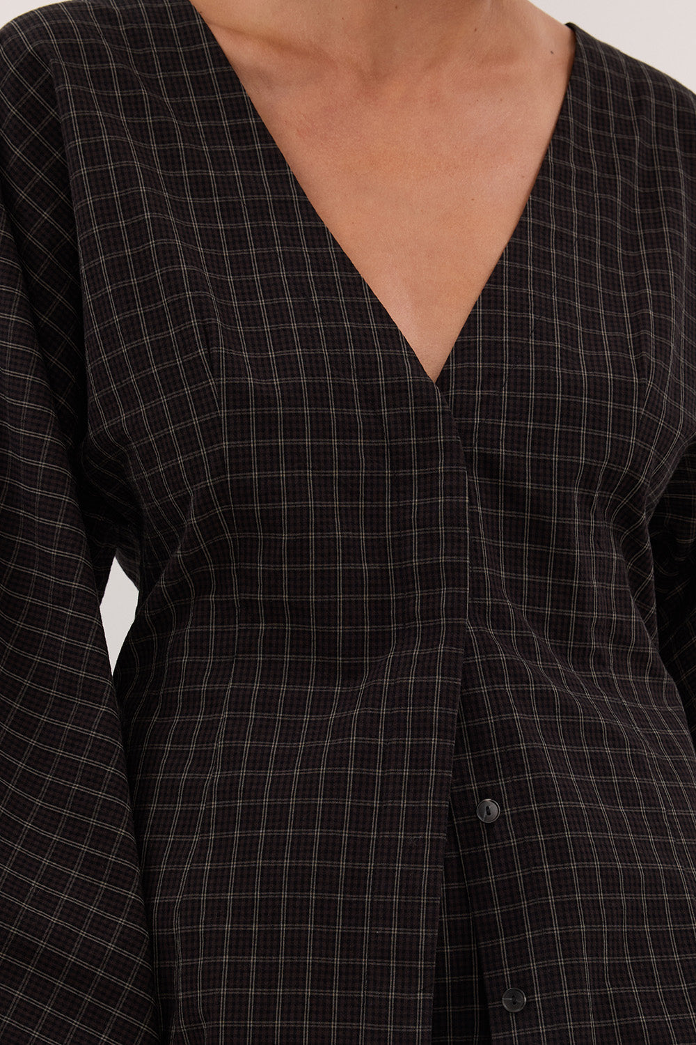 TOVA INK CHECK FITTED SHIRT