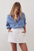 MISHA AZURE BLUE STRIPE SHIRT