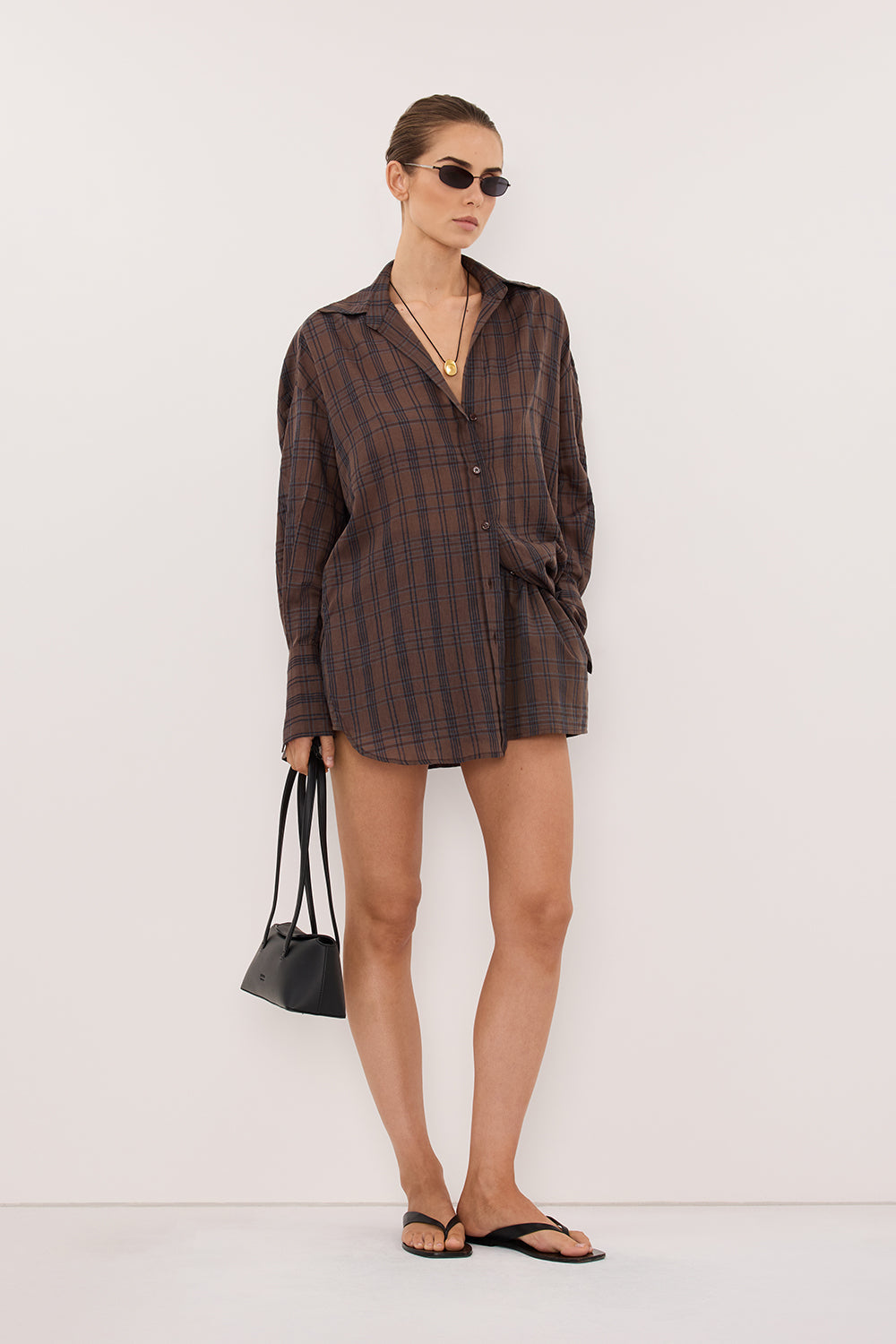 PETRA CHOC CHECK SHIRT