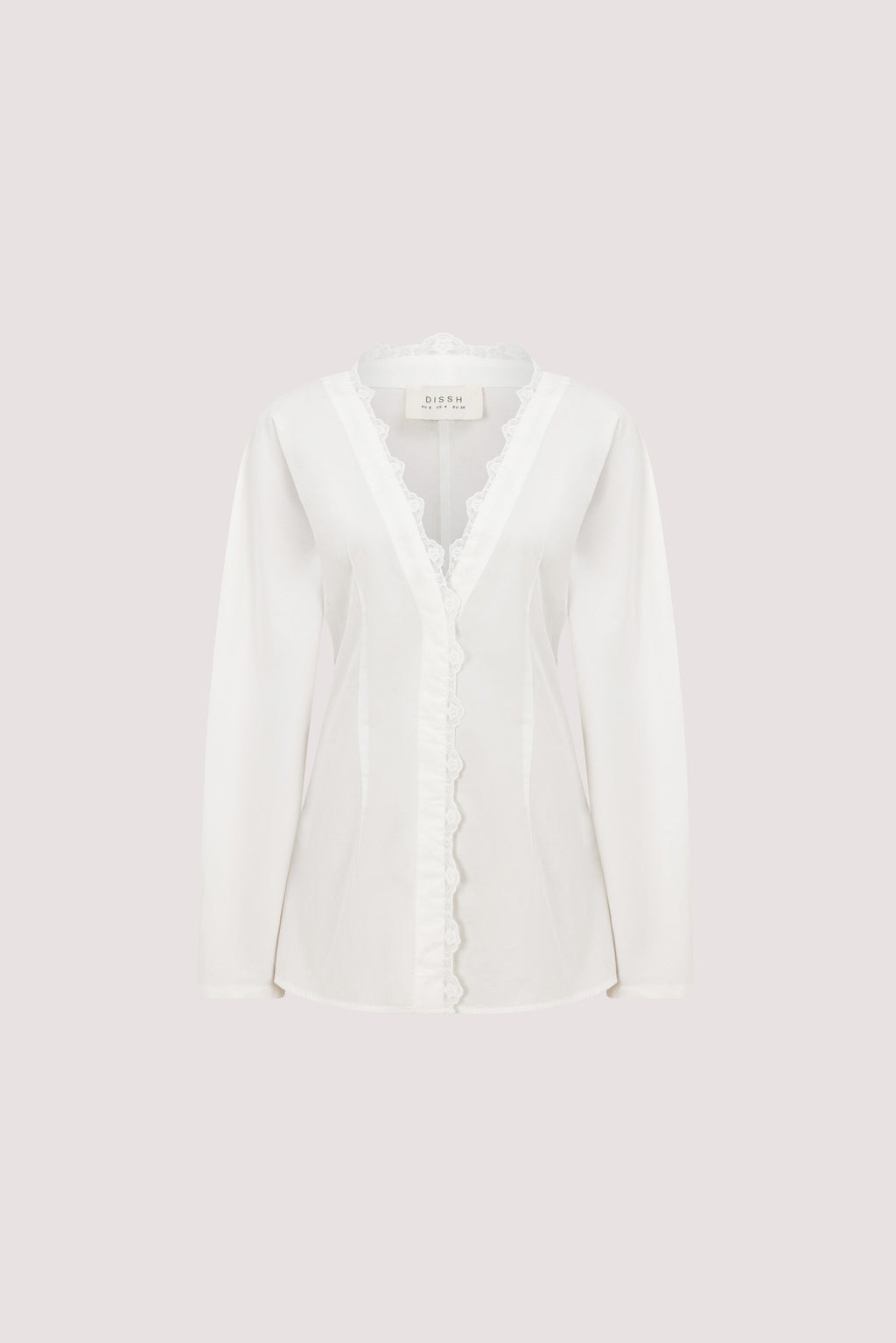 LUCETTE WHITE LACE TRIM COTTON TOP