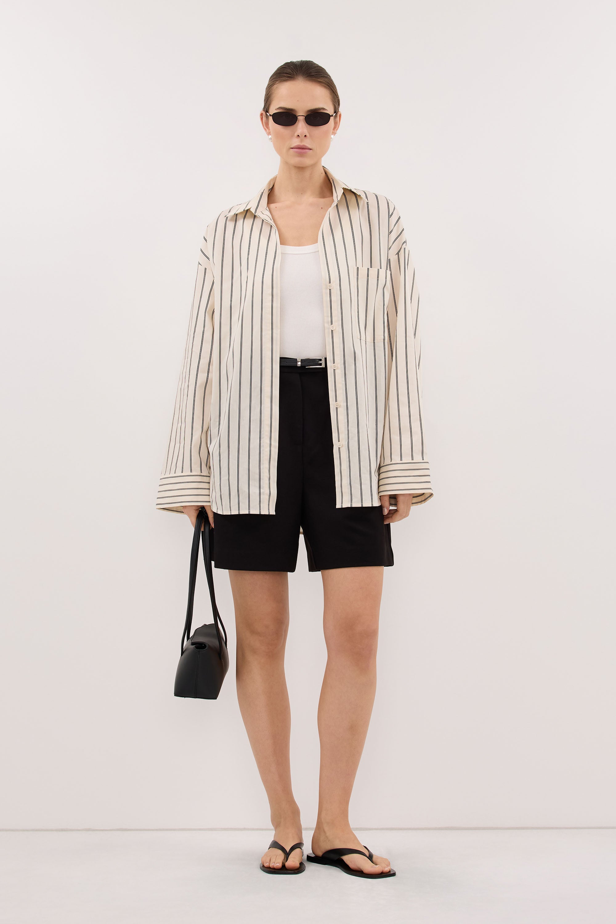 FABLE CREAM SILK BLEND SHIRT