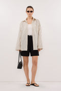 FABLE CREAM SILK BLEND SHIRT