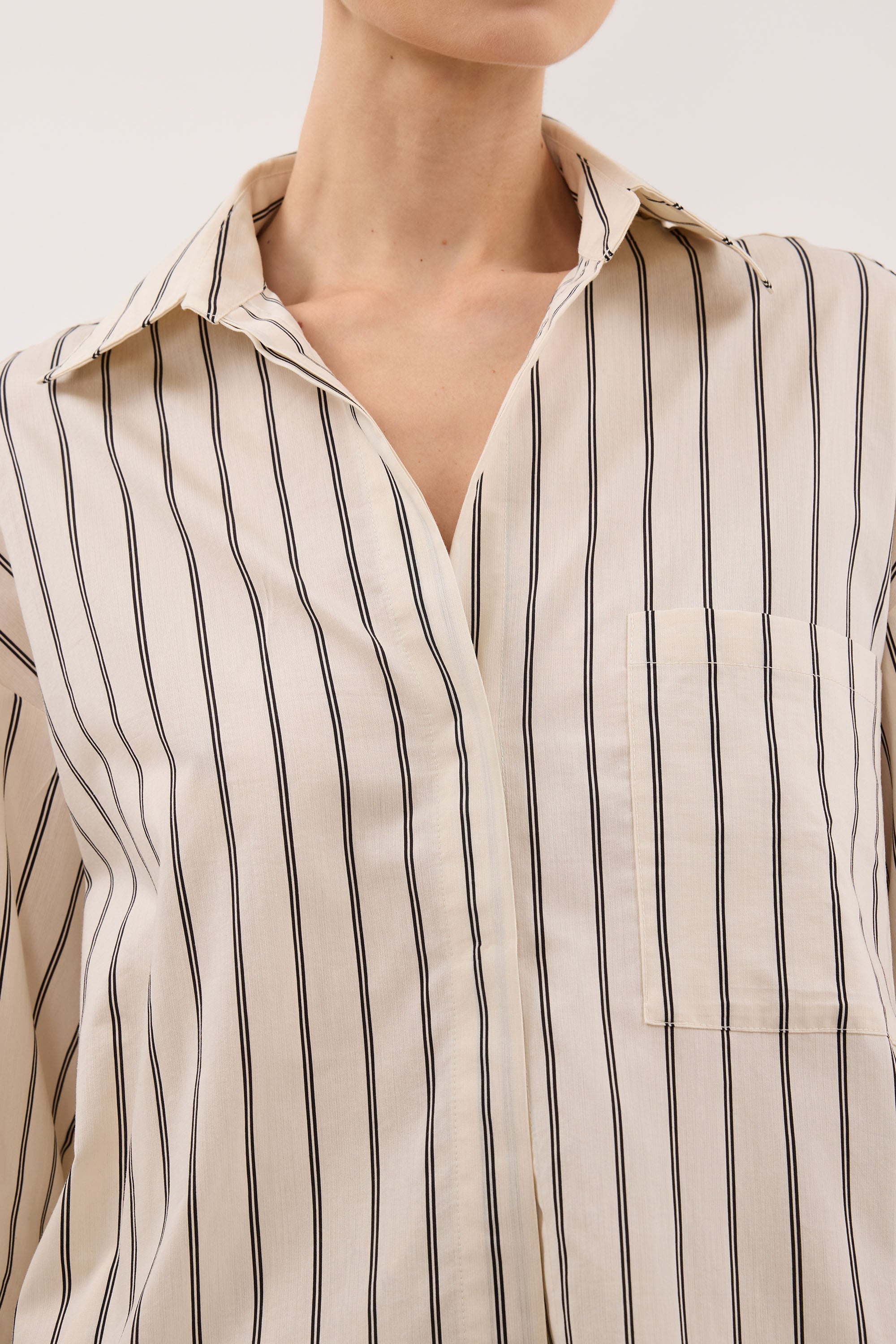 FABLE CREAM SILK BLEND SHIRT