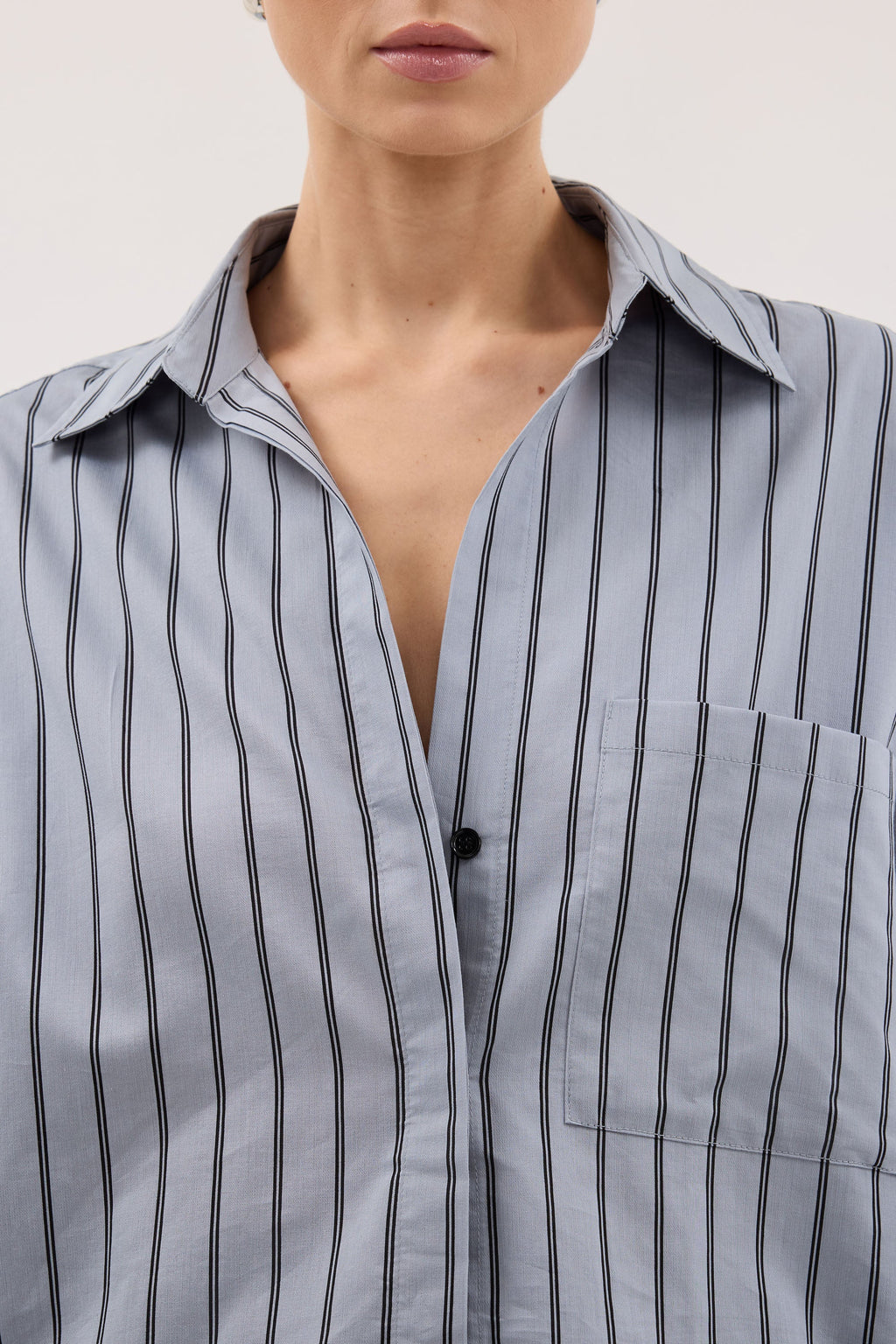 FABLE DUSTY BLUE SILK BLEND SHIRT