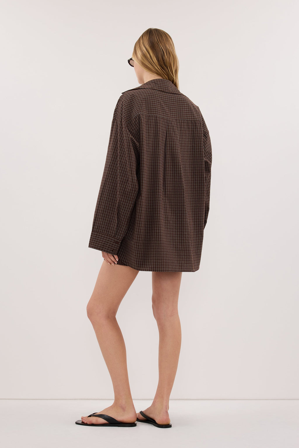 MARA CHOC CHECK COTTON SHIRT