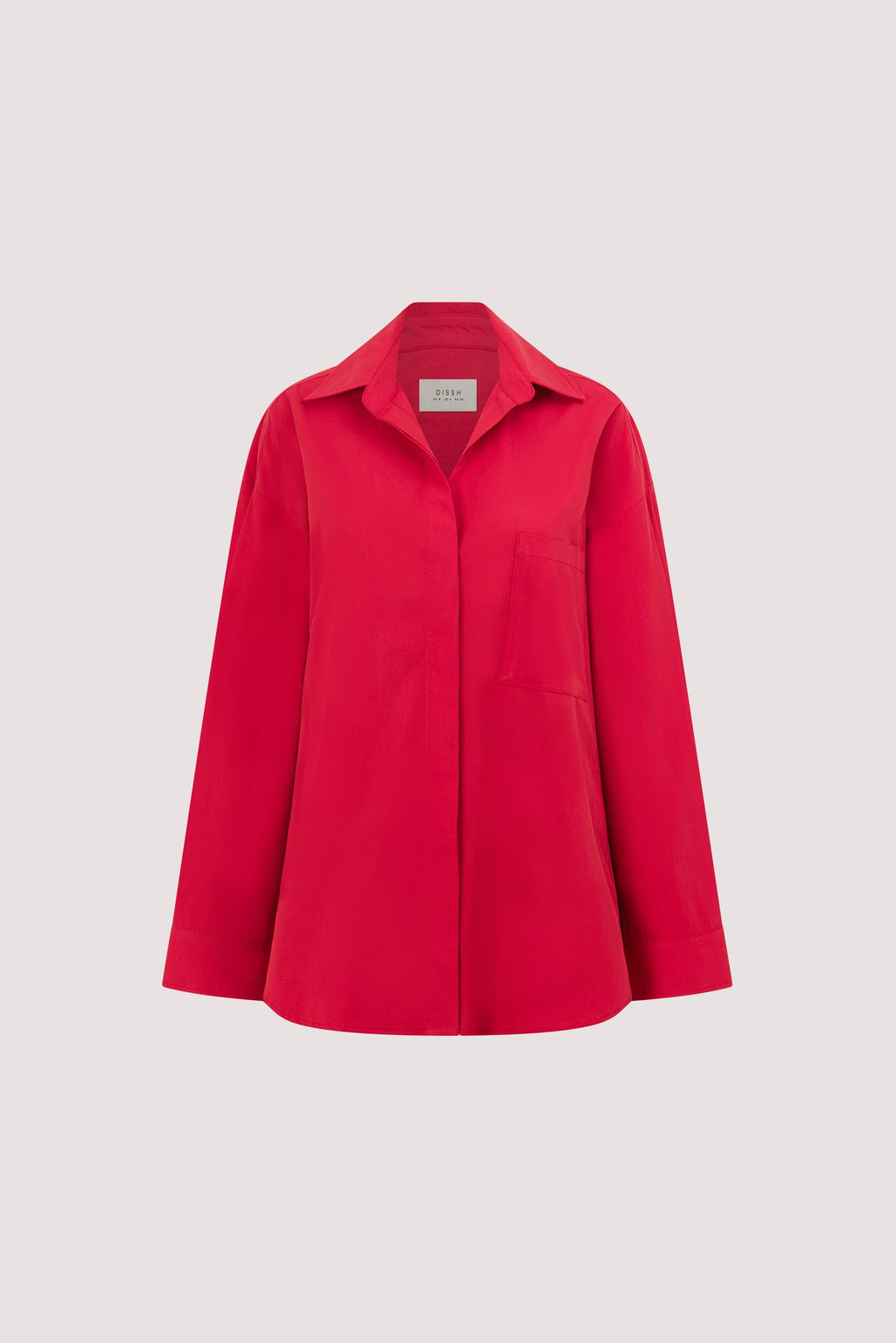 INA RED LIGHTWEIGHT COTTON SHIRT