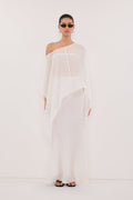 BRIANNE WHITE BATWING RAMIE TOP