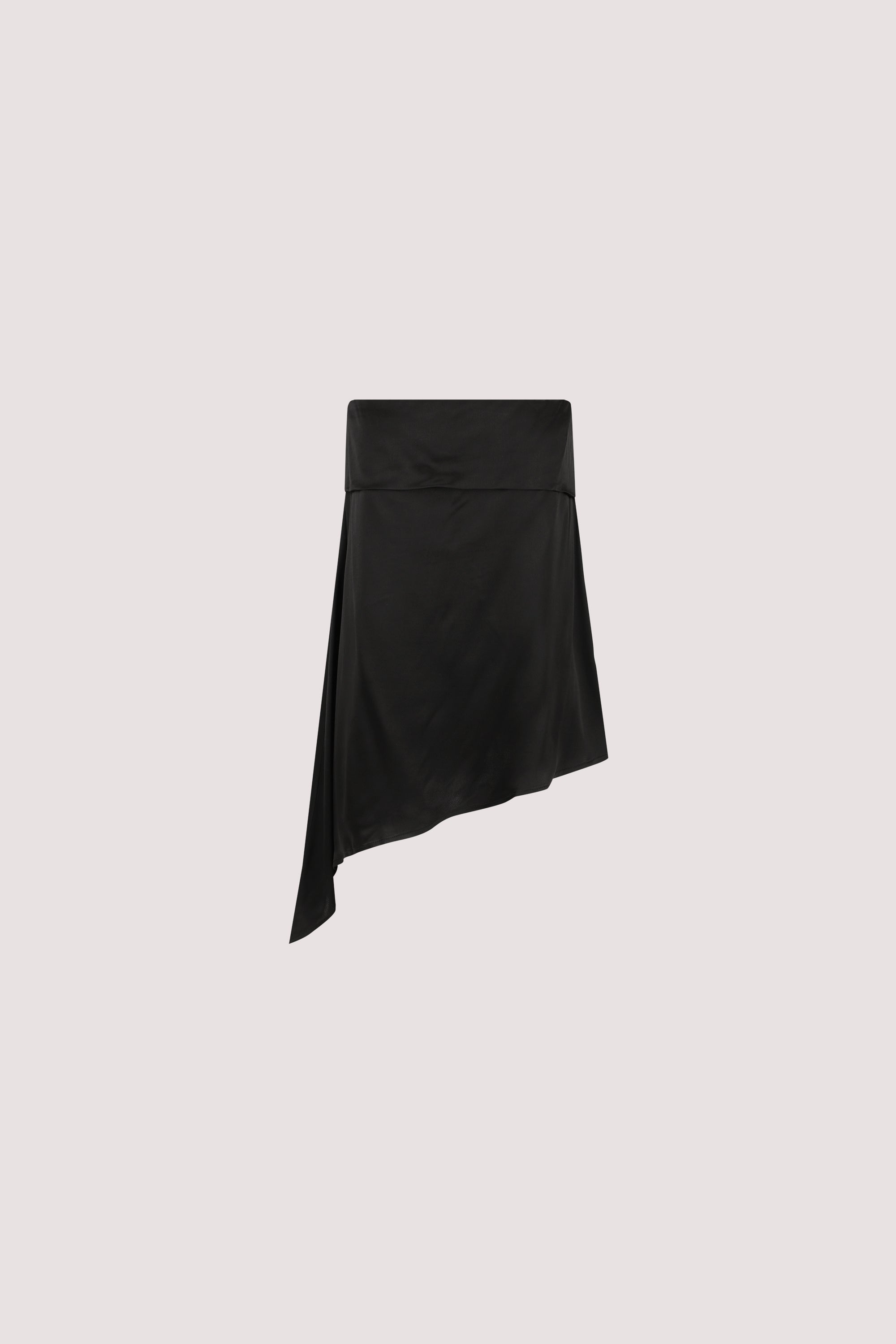SANDER BLACK STRAPLESS SATIN TOP