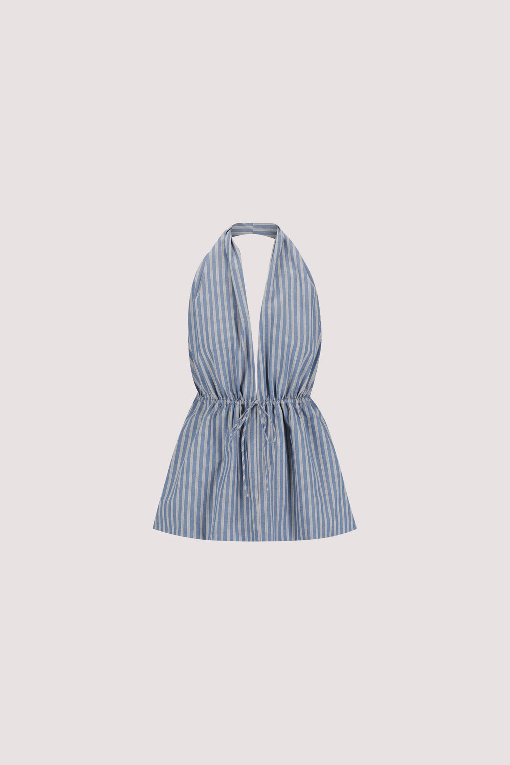 GRACIE BLUE STRIPE HALTER TOP