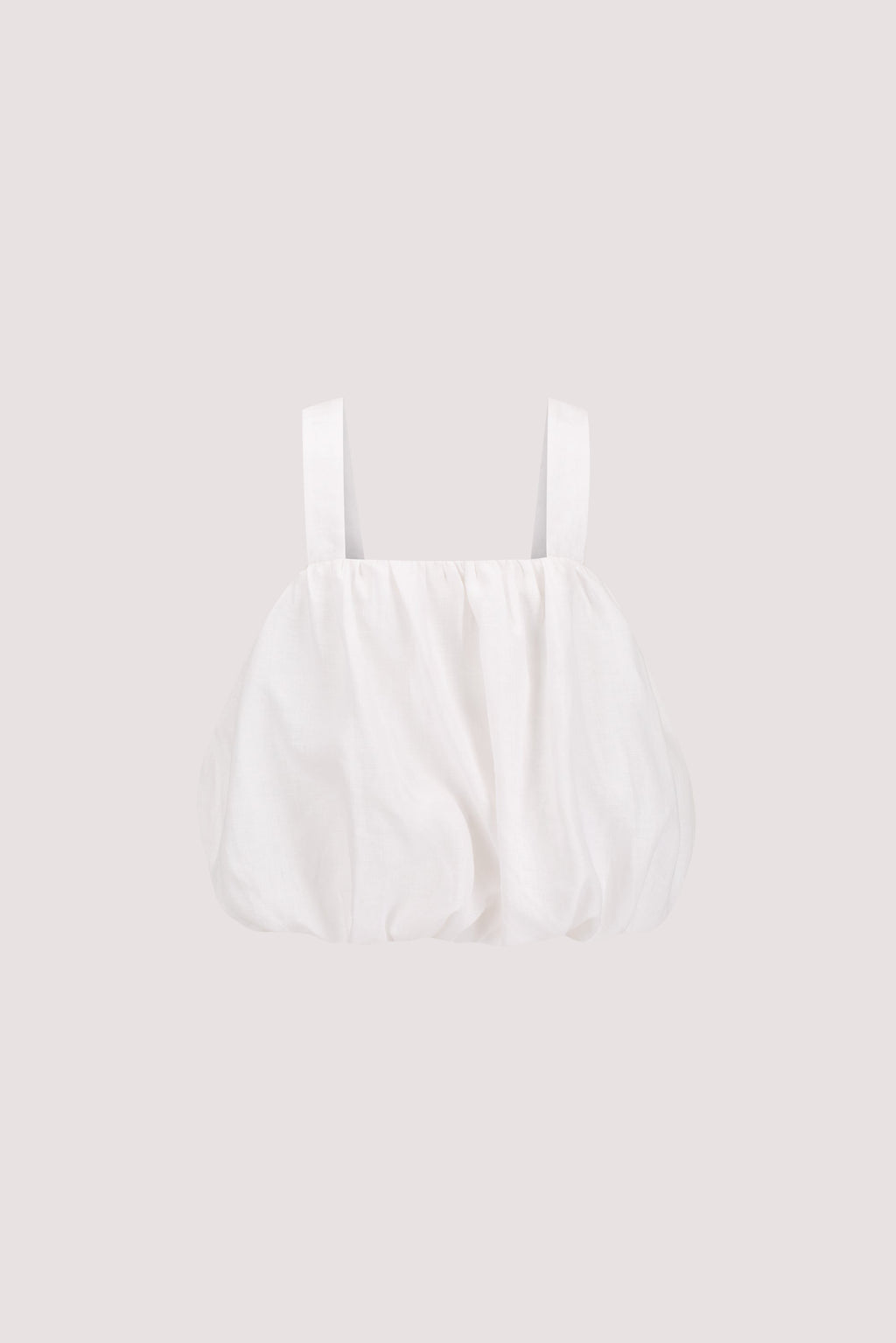 RAVELLO WHITE LINEN BUBBLE TOP