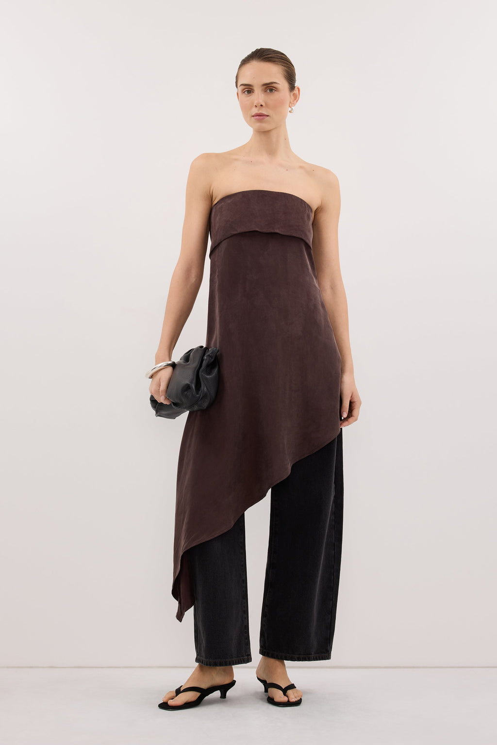 VENUS PLUM CHOC CUPRO ASYM TOP