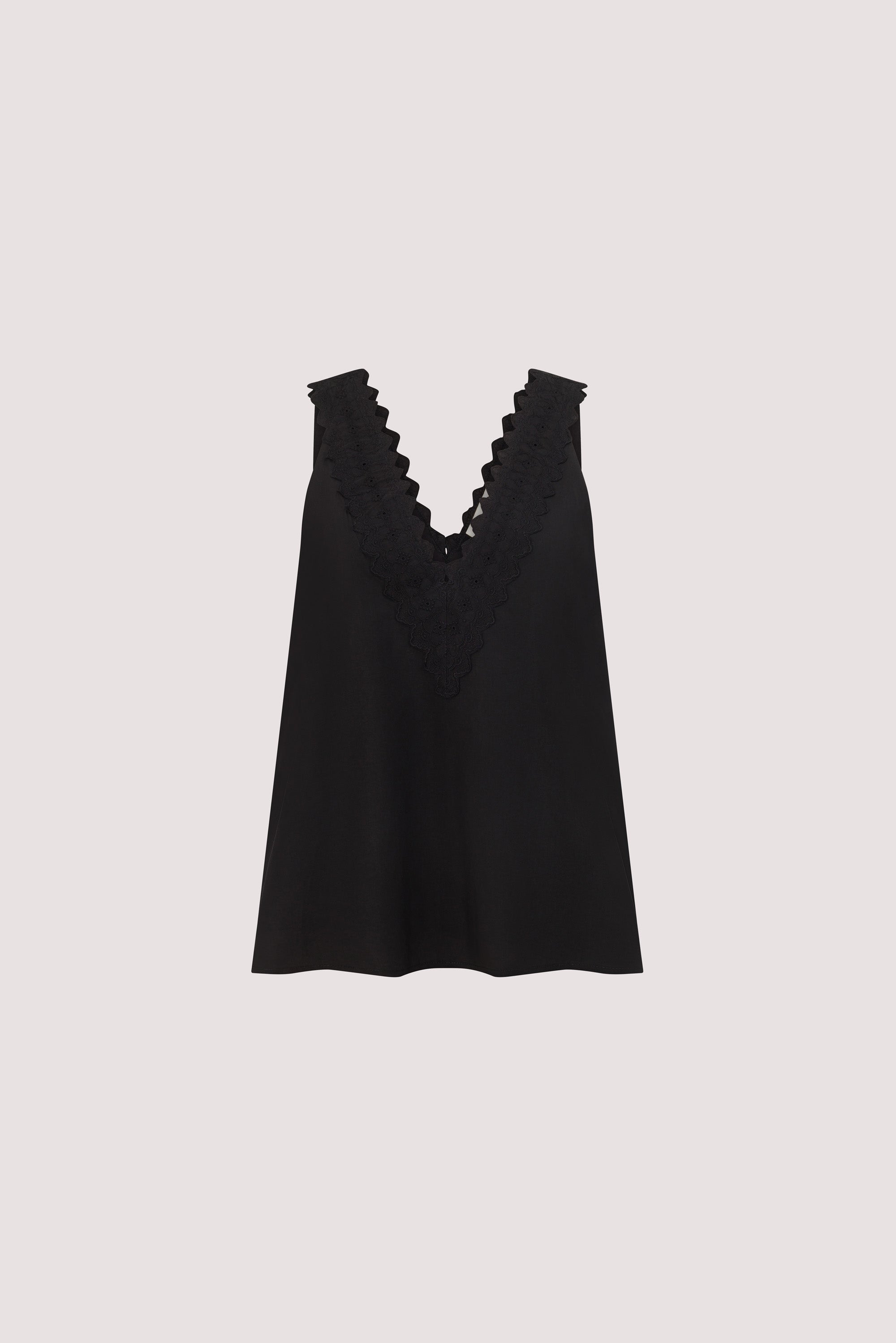 ANNABEL BLACK V NECK TOP
