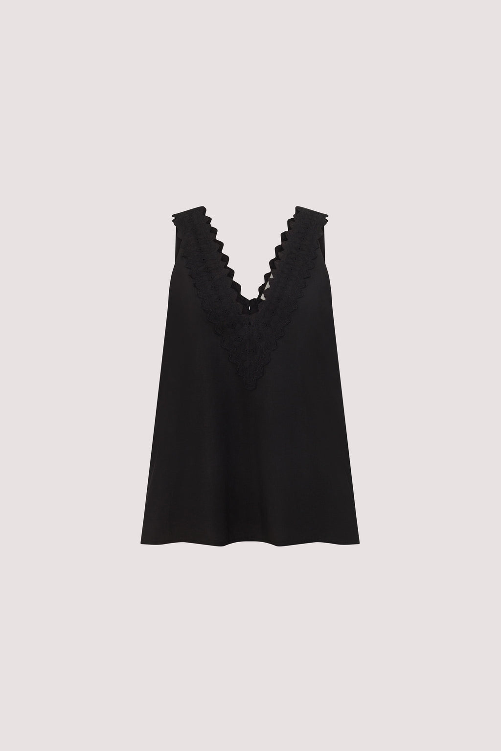 ANNABEL BLACK V NECK TOP