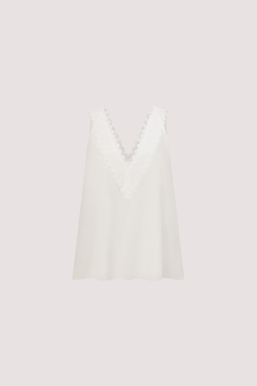 ANNABEL WHITE V NECK TOP