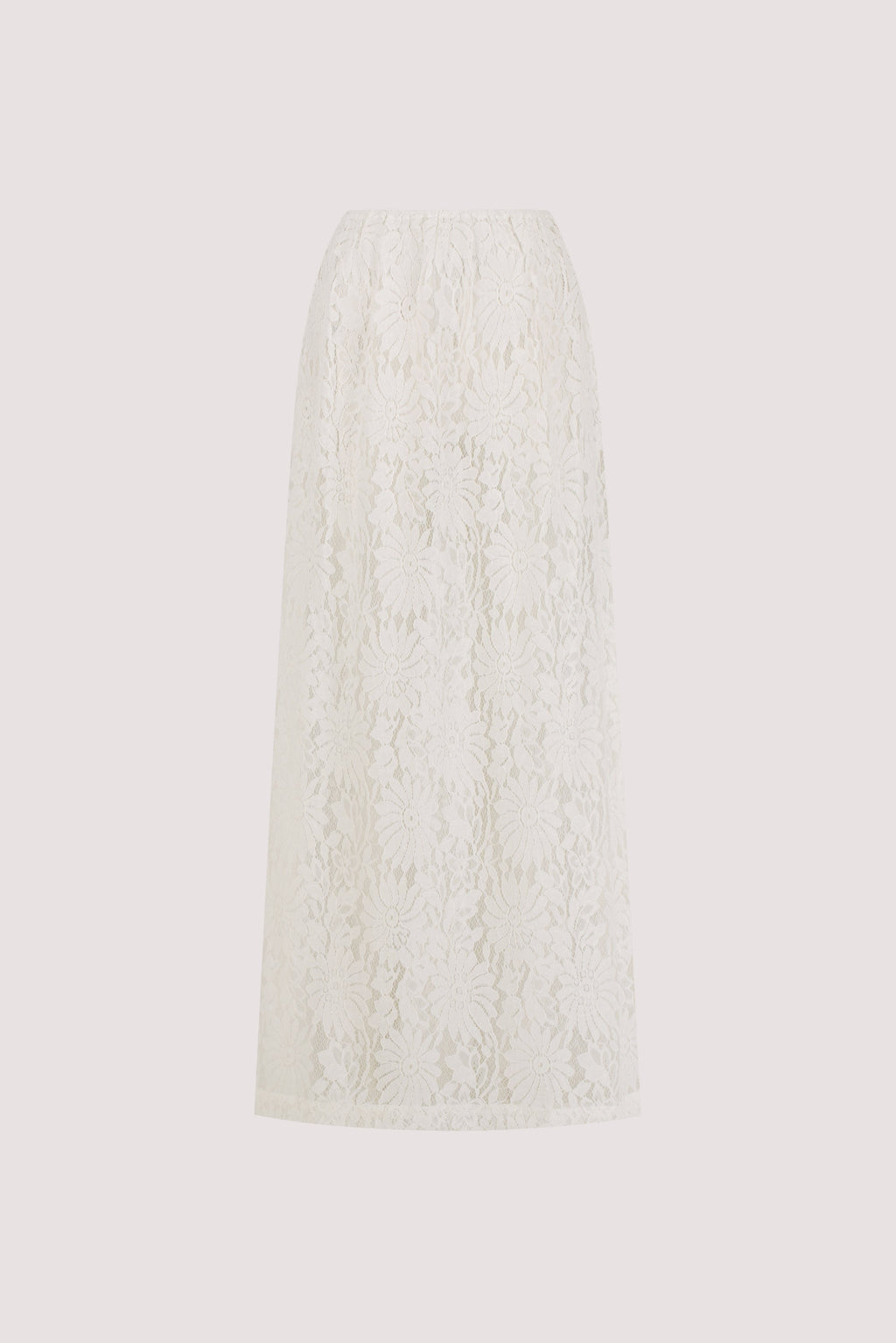WILMA WHITE LACE MIDI SKIRT