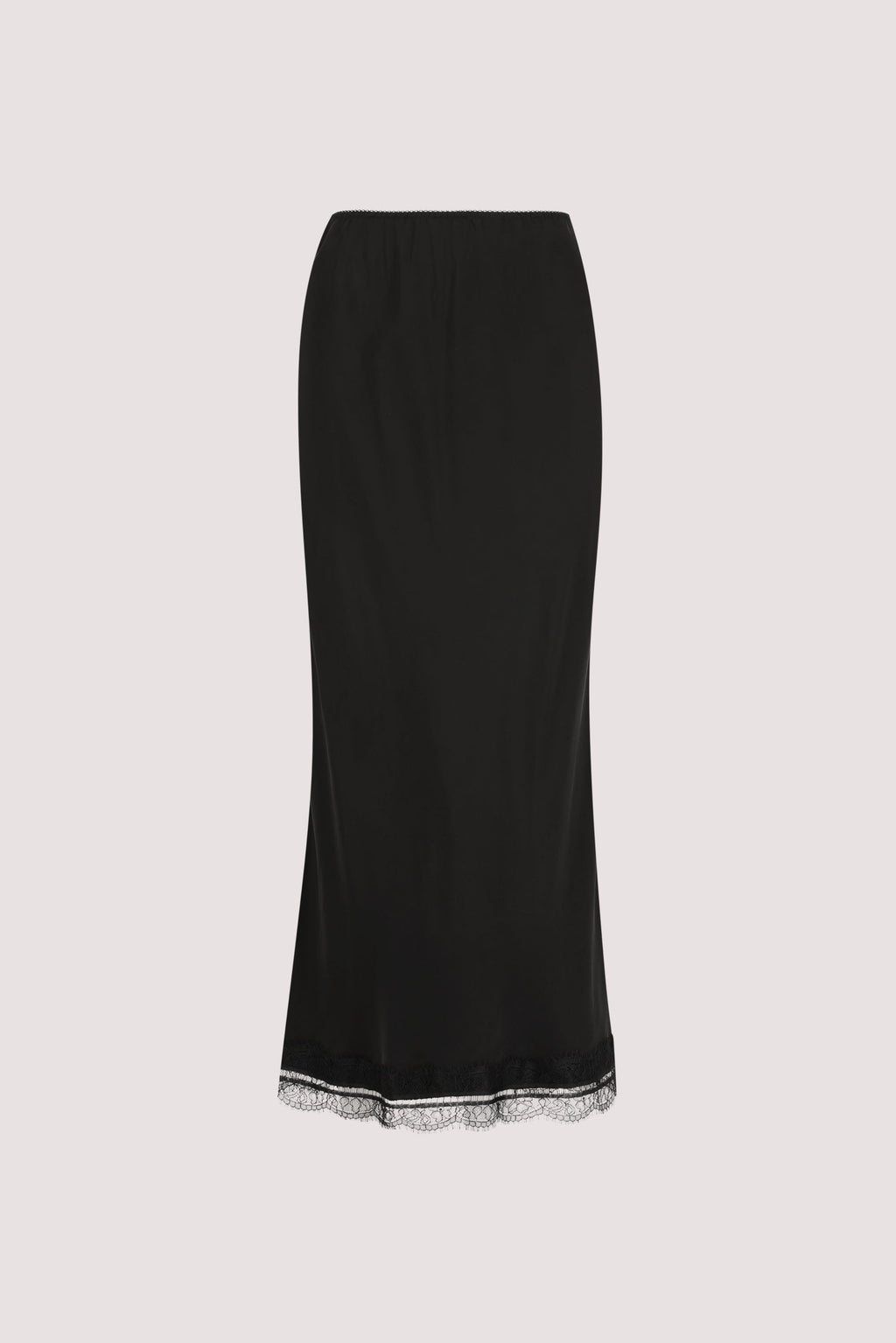 ANDREA BLACK CUPRO MIDI SKIRT