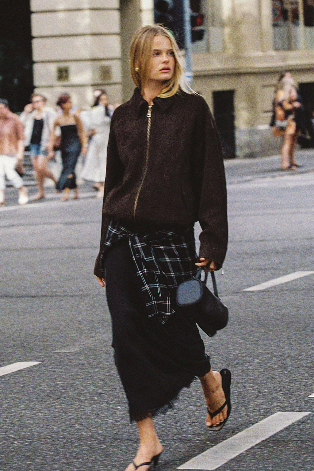 ANDREA BLACK CUPRO MIDI SKIRT