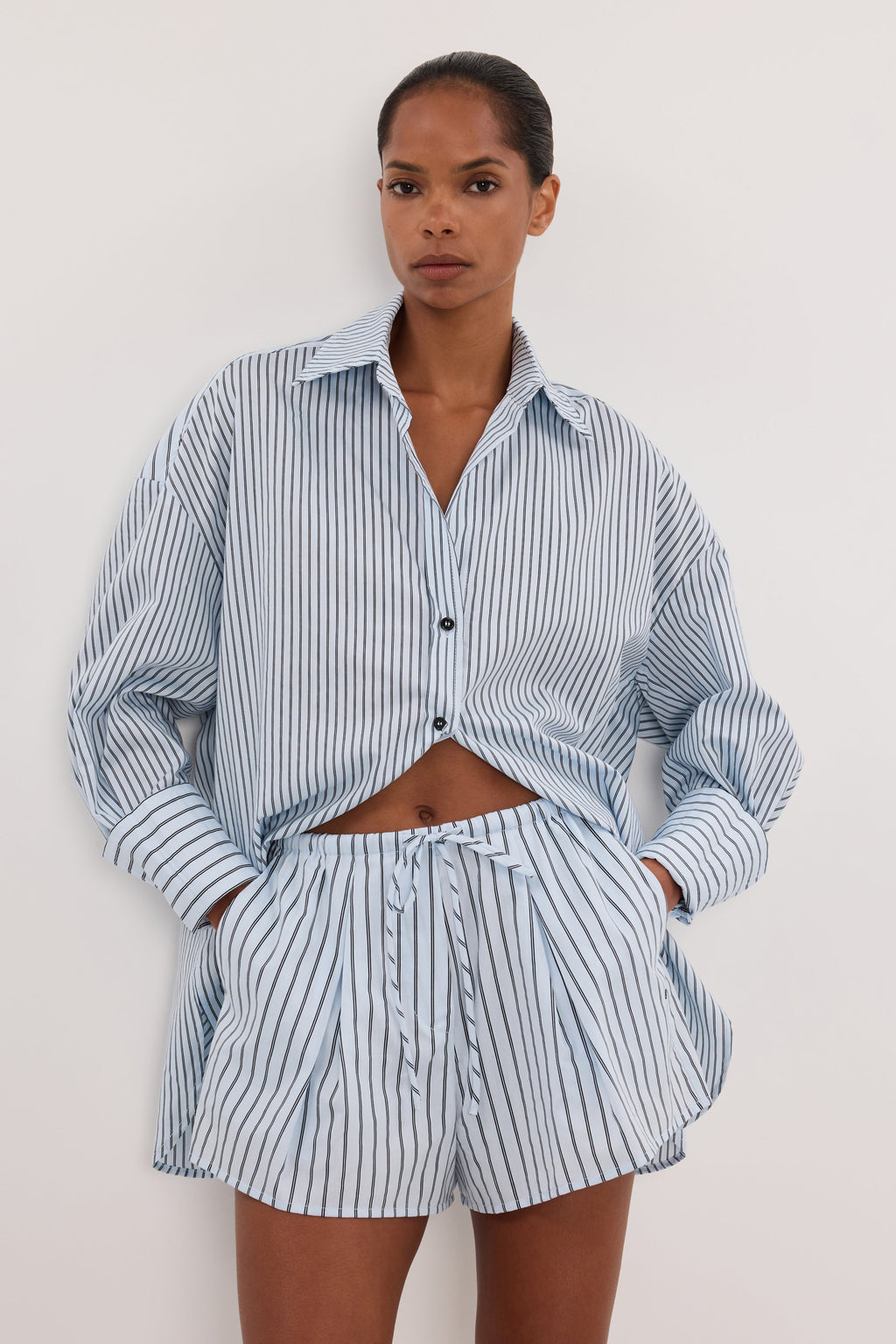 SABLE ICE BLUE SILK BLEND SHORT