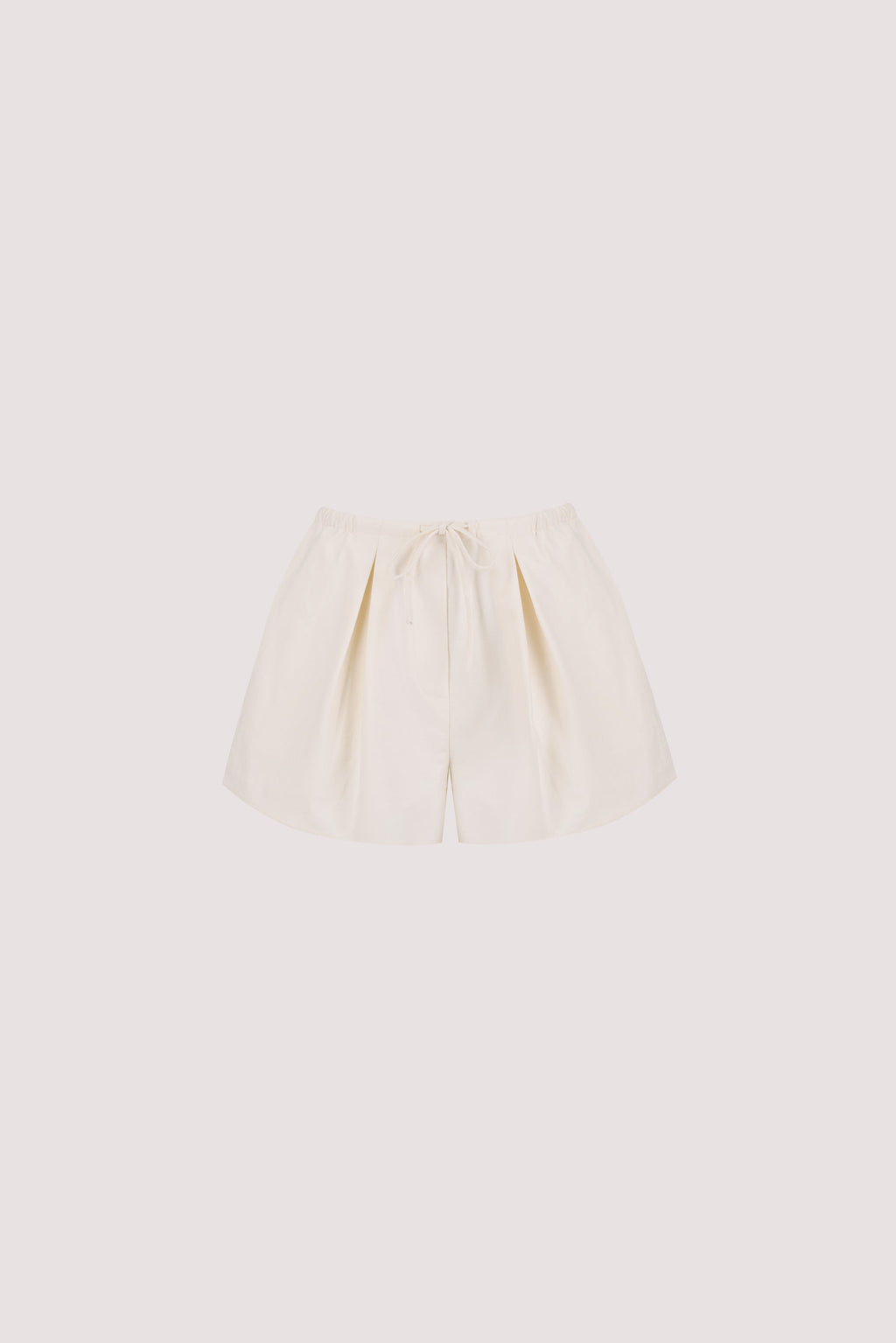 RHEA CREAM COTTON DRAWSTRING SHORT