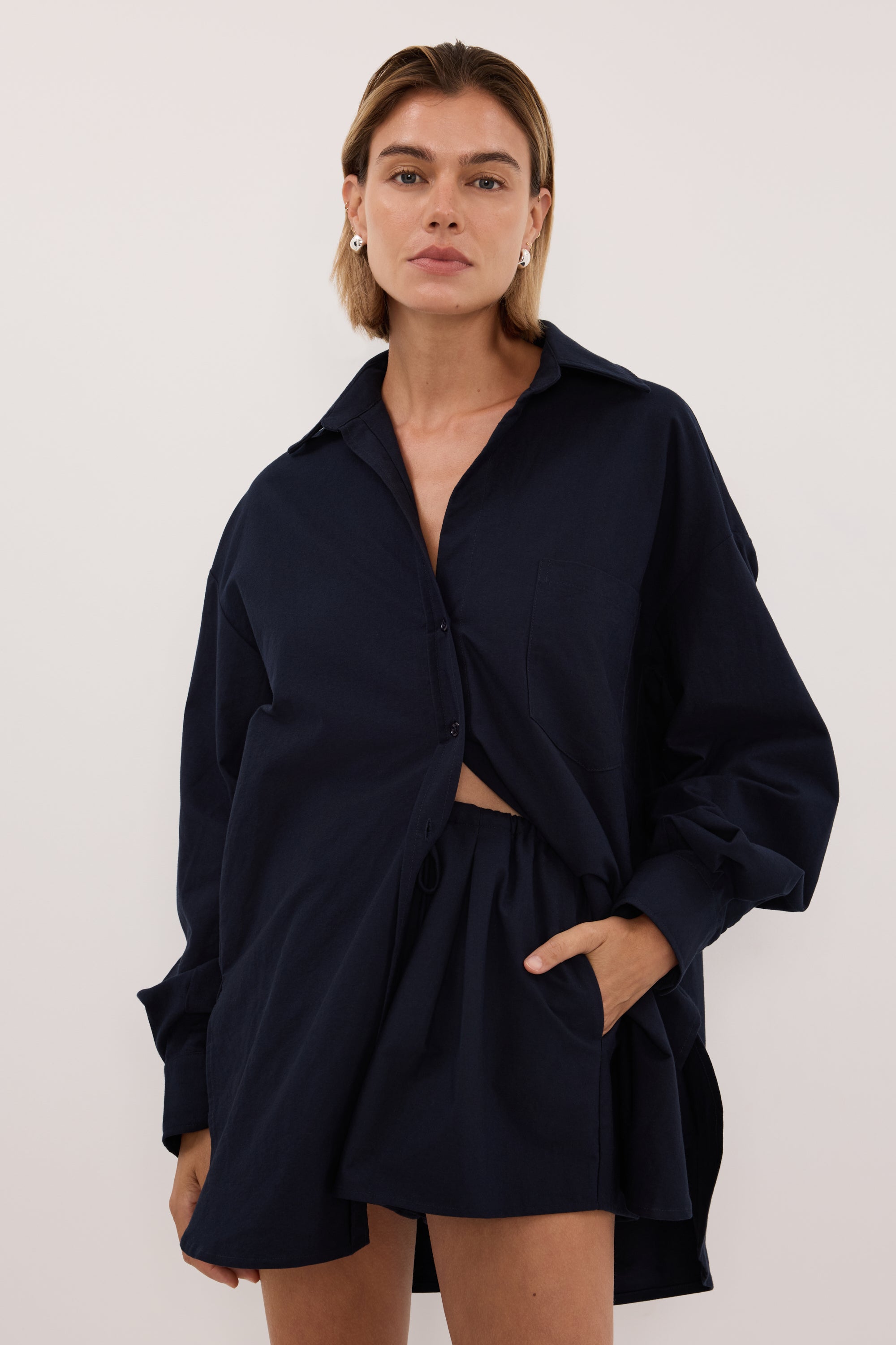 RHEA INK DRAWSTRING COTTON SHORT