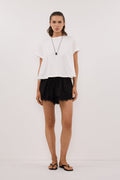 ANDREA BLACK CUPRO LACE SHORT