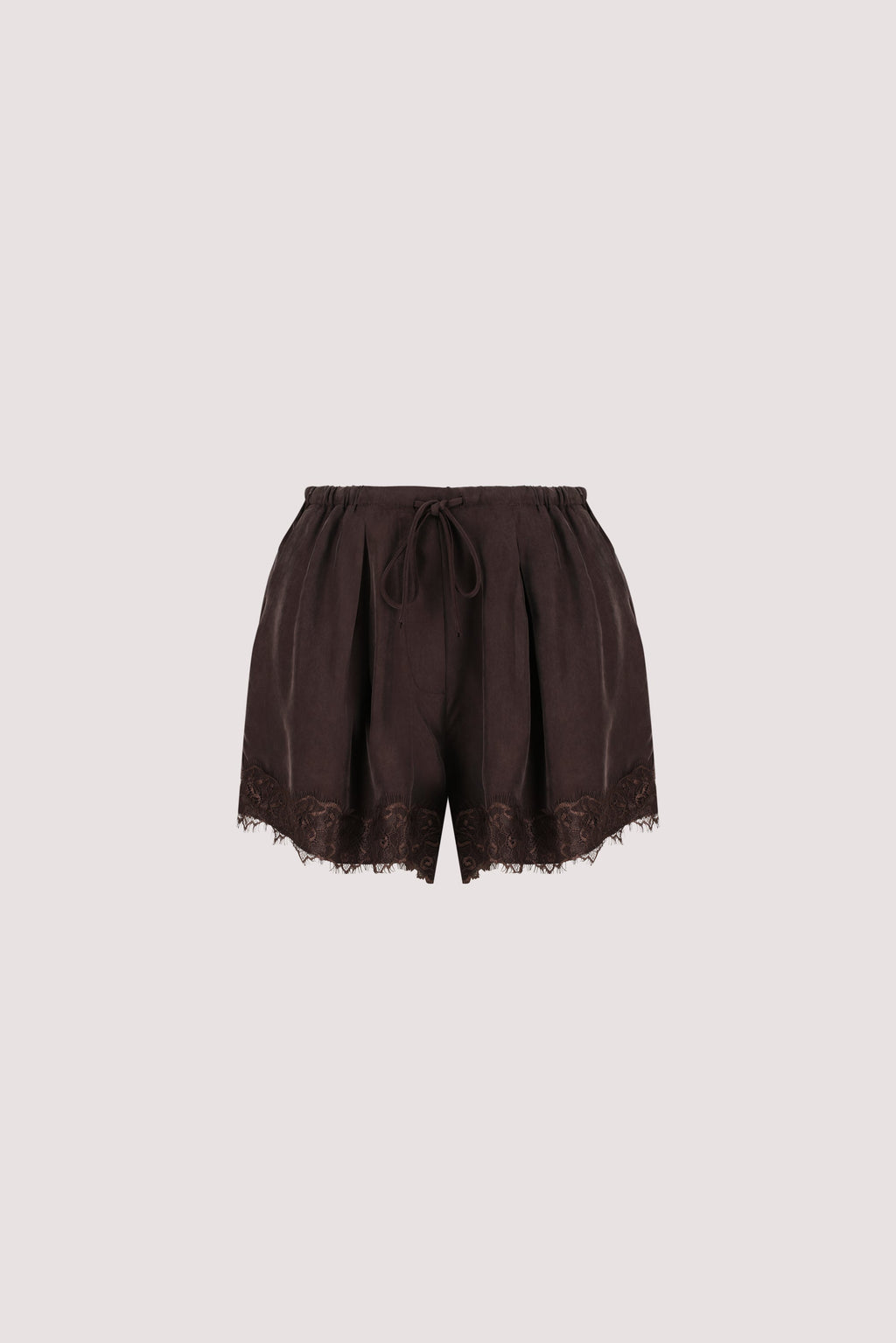 ANDREA PLUM CHOC CUPRO LACE SHORT