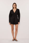 EDENA BLACK COTTON SHORT