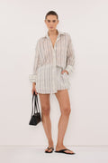 PETRA OFF WHITE CHECK SHORT