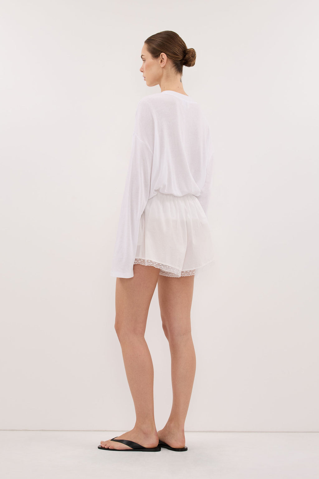 ROSIN WHITE LACE TRIM SHORT