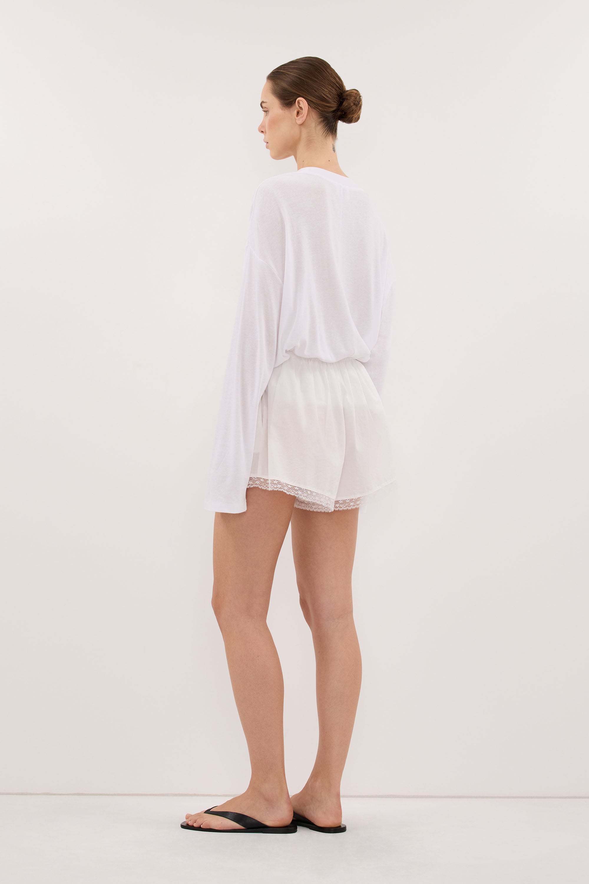 ROSIN WHITE LACE TRIM SHORT