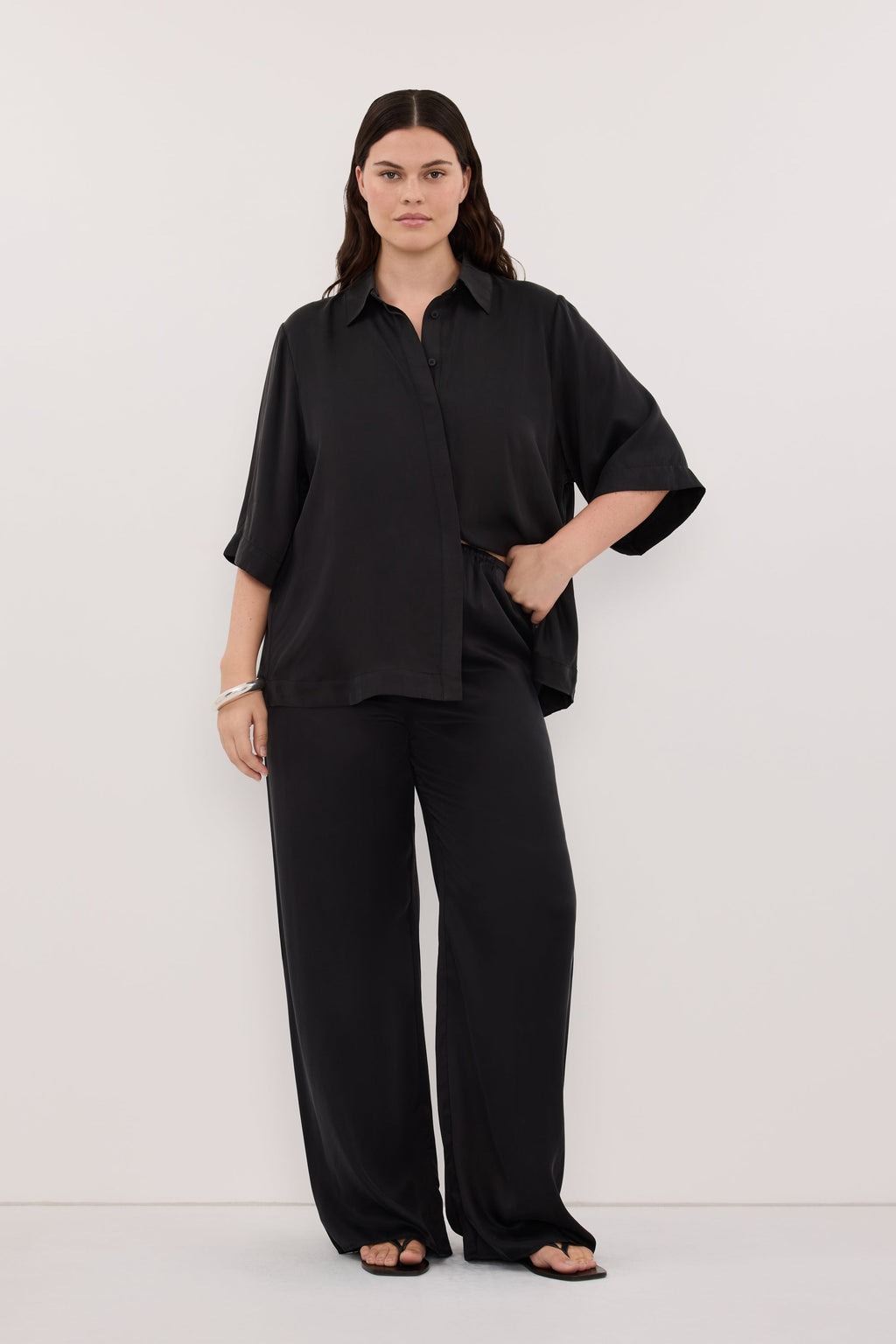 PERCY BLACK SILK PANT