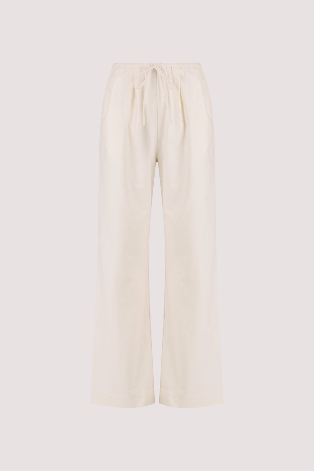 RHEA CREAM COTTON DRAWSTRING PANT