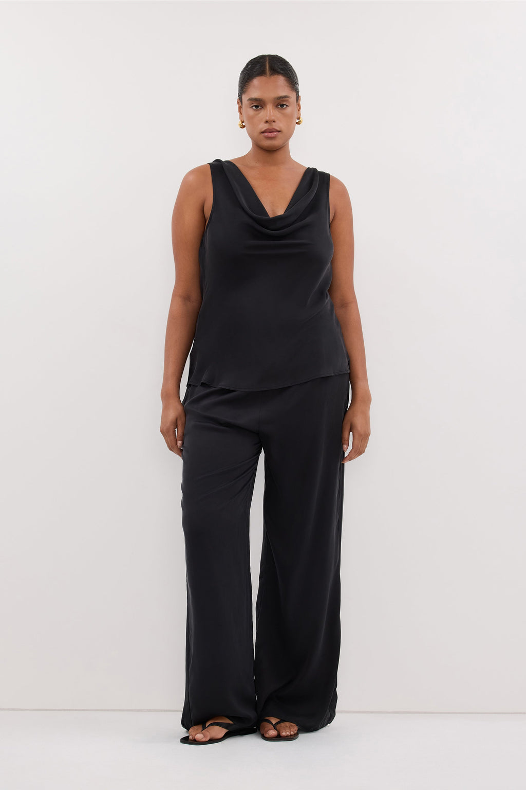 PIPPA BLACK SILK PANT