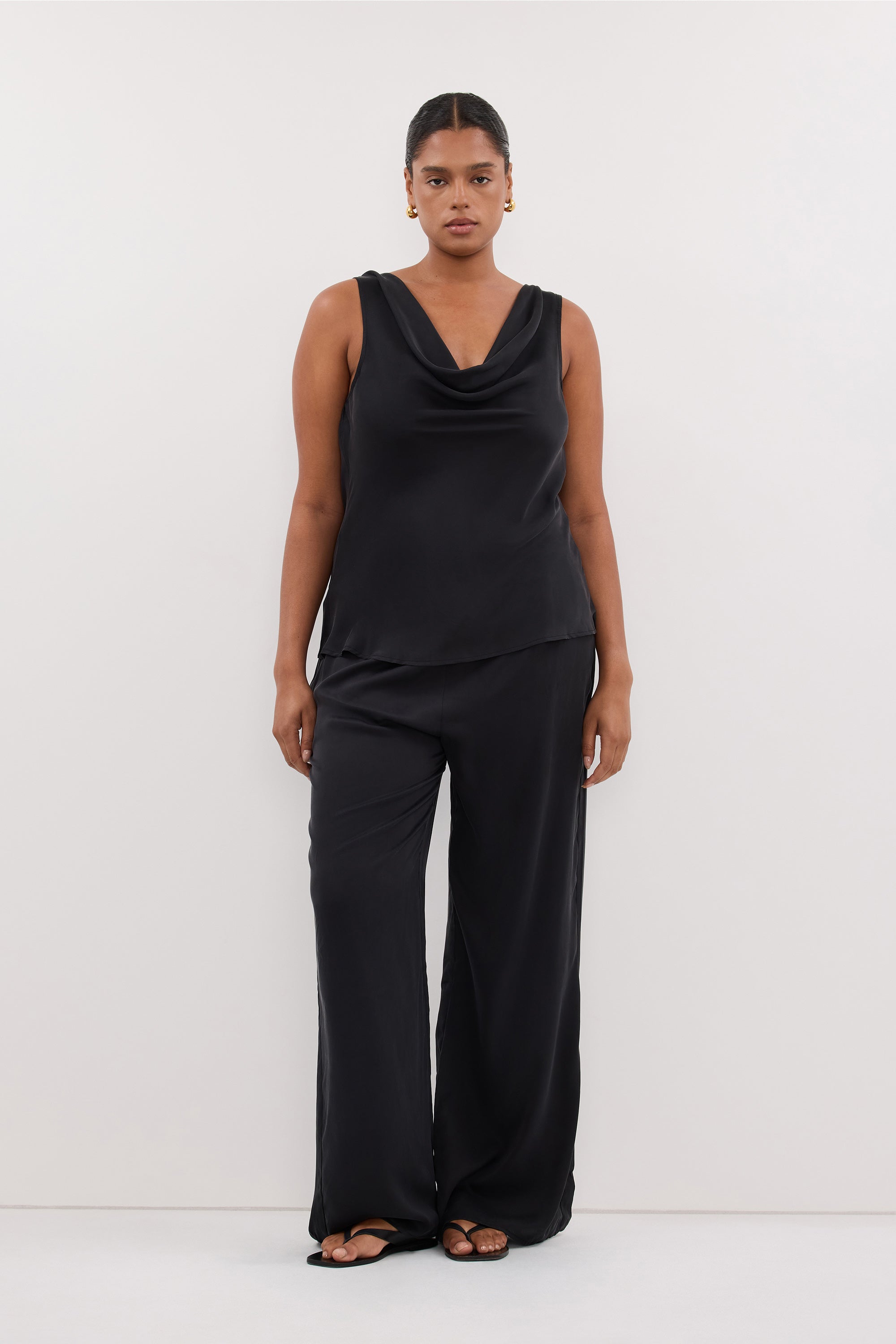 PIPPA BLACK SILK PANT