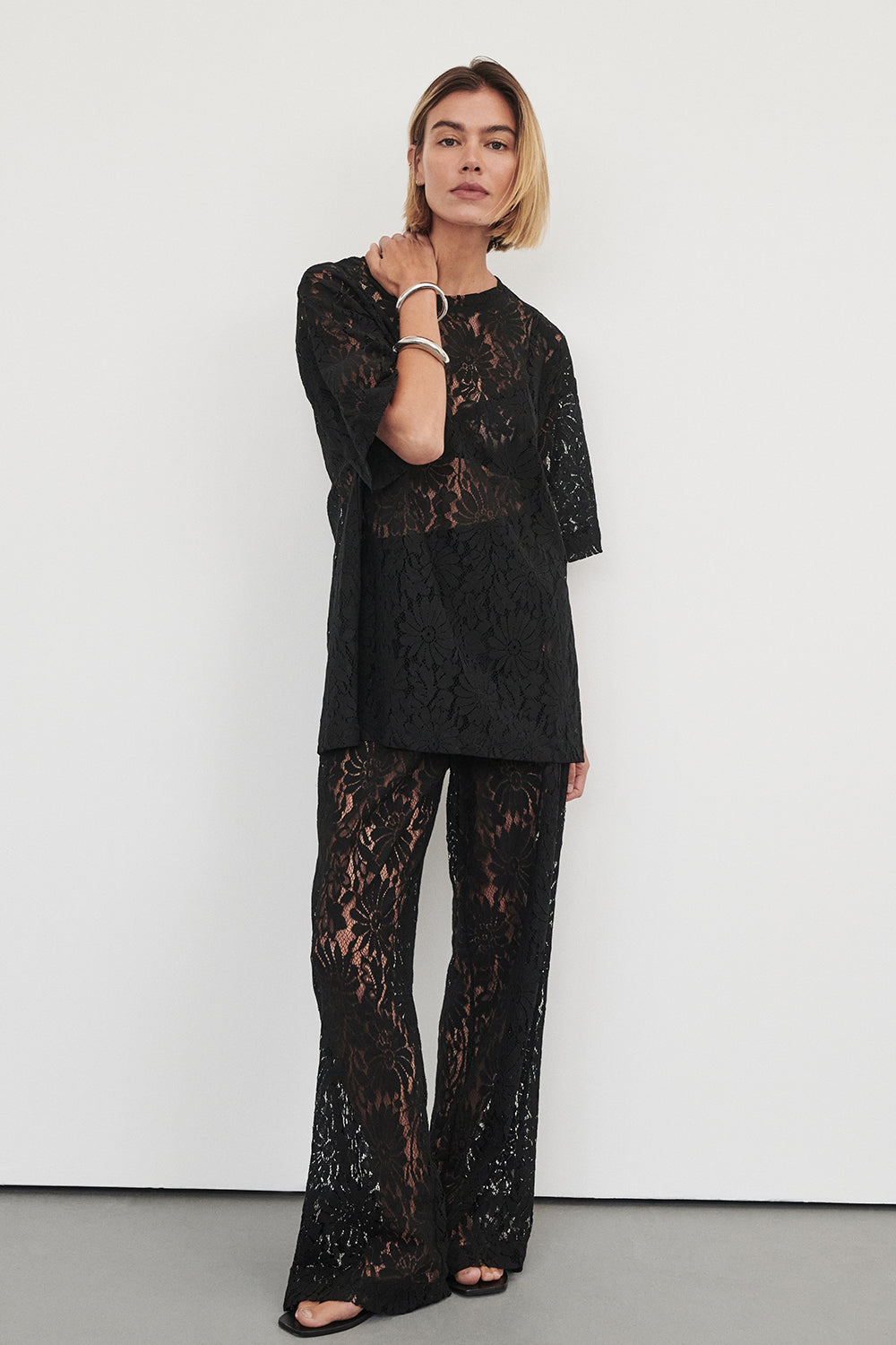 WILMA BLACK LACE PANT