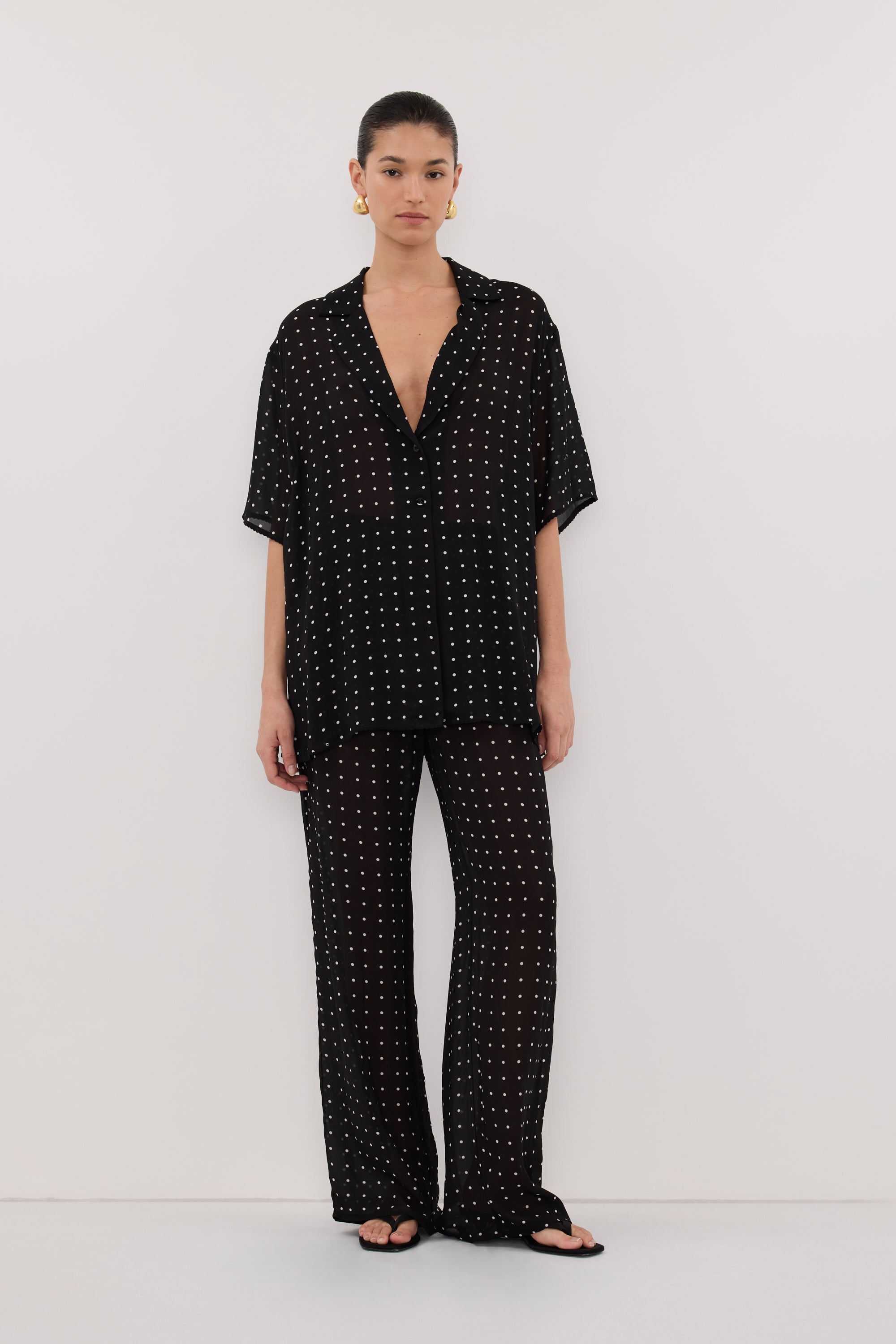 VANESSA BLACK SPOT PANT