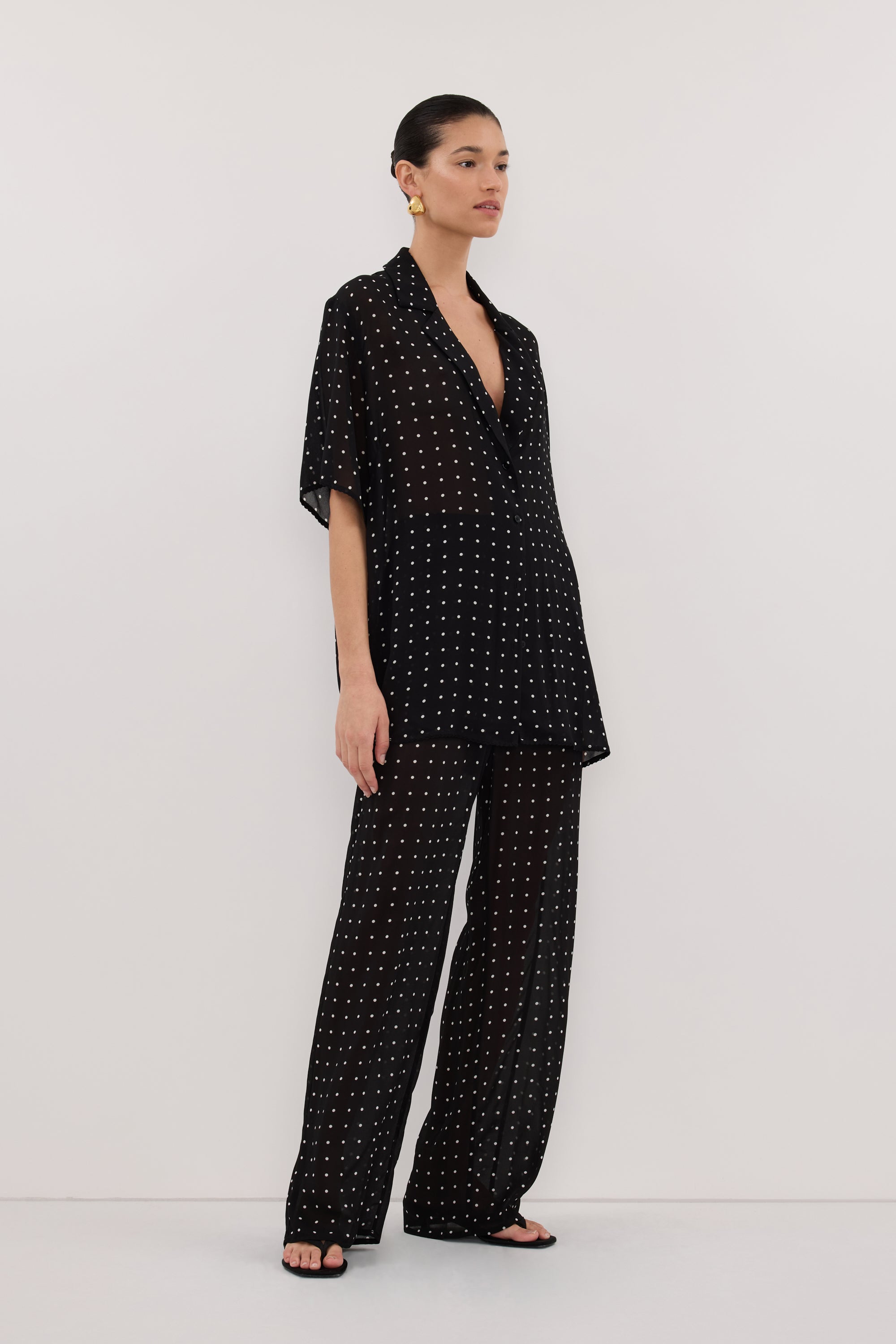VANESSA BLACK SPOT PANT