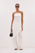 XENA WHITE CUPRO SIDE SPLIT PANT