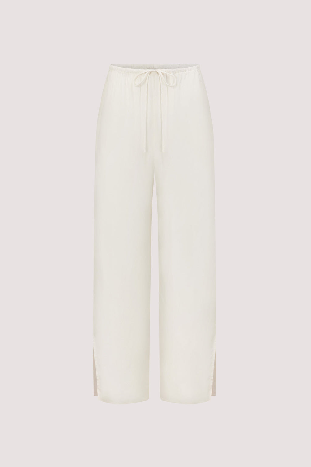 XENA WHITE CUPRO SIDE SPLIT PANT