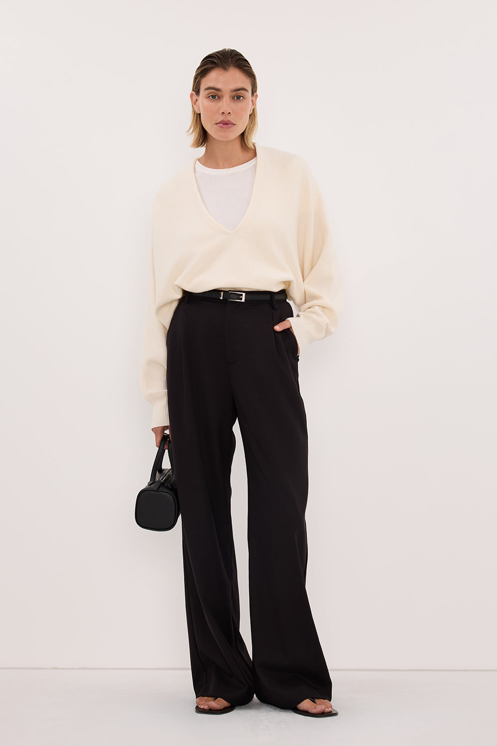 HARLEY BLACK STRAIGHT LEG PANT